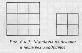 Мандалы из девяти и четырех квадратов